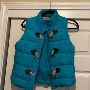 Puffy teal blue vest